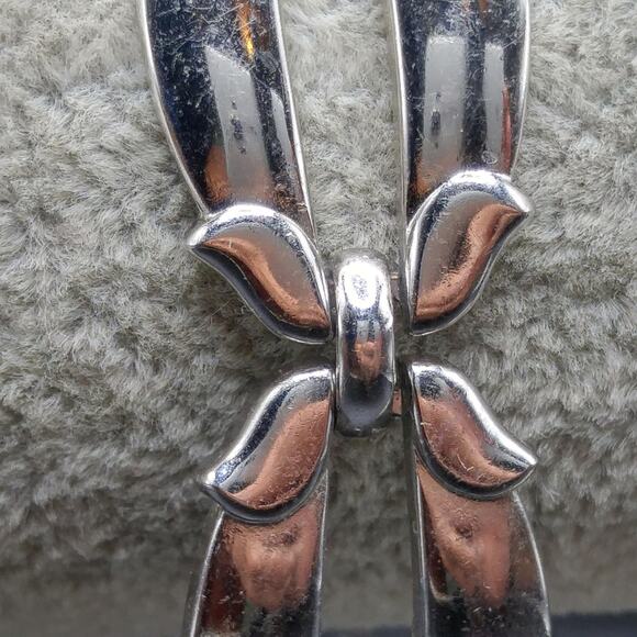 Vintage Monet Link Bracelet, Rhodium Plated, Safety Chain, 1970s - Picture 10 of 10